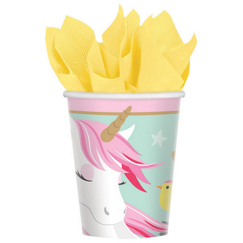 Magical Unicorn Cups Paper 266ml 8PK